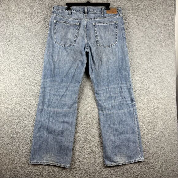 Old Navy Loose Straight Jeans Men’s 36x32 Light Wash Distressed - Picture 7 of 12